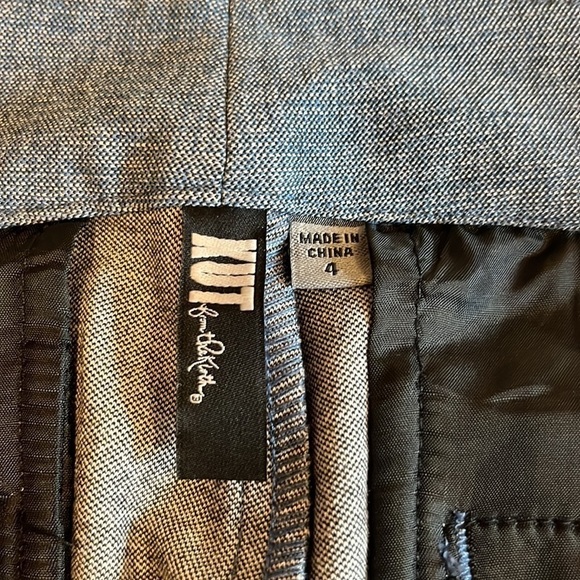 KUT from the Kloth Women’s Navy /Grey Straight Leg Ankle Pant size 4 - Picture 7 of 9
